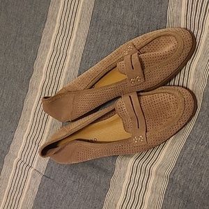 Tan loafers by lucky brand warn 1 time